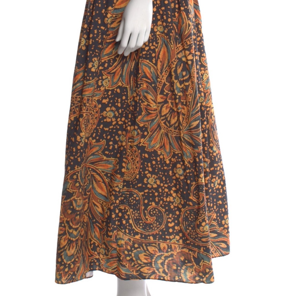 Mara Hoffman Floral Print Maxi Skirt - Orange and Brown - Picture 2 of 10